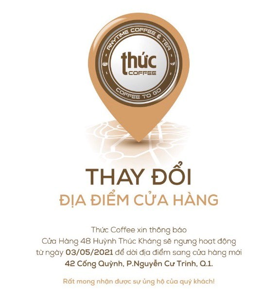 [THÔNG BÁO] THAY ĐỔI ĐỊA ĐIỂM CỬA HÀNG