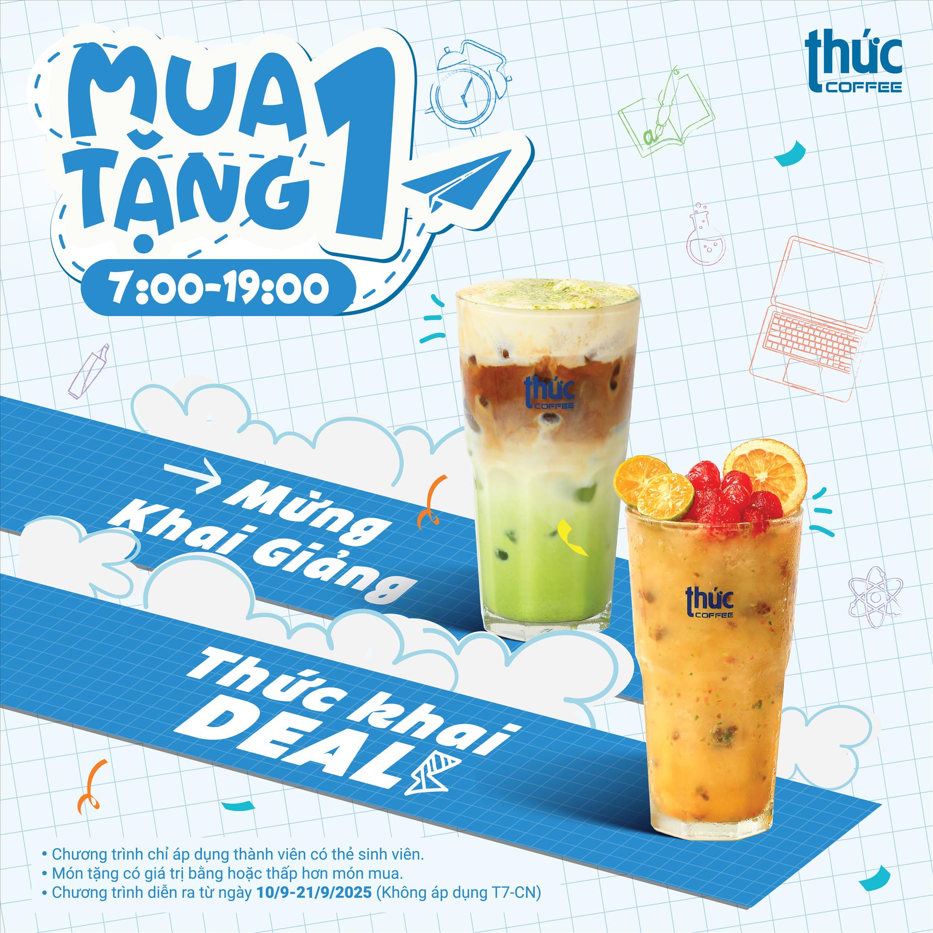 TRƯỜNG HỌC KHAI GIẢNG, THỨC COFFEE KHAI DEAL