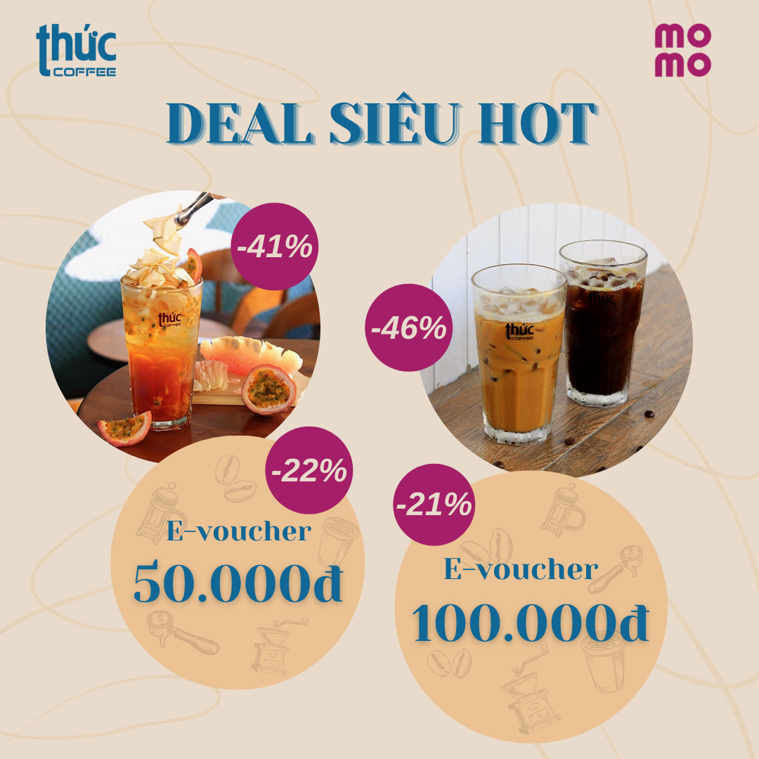 Thức Coffee x Momo - Deal siêu Hot