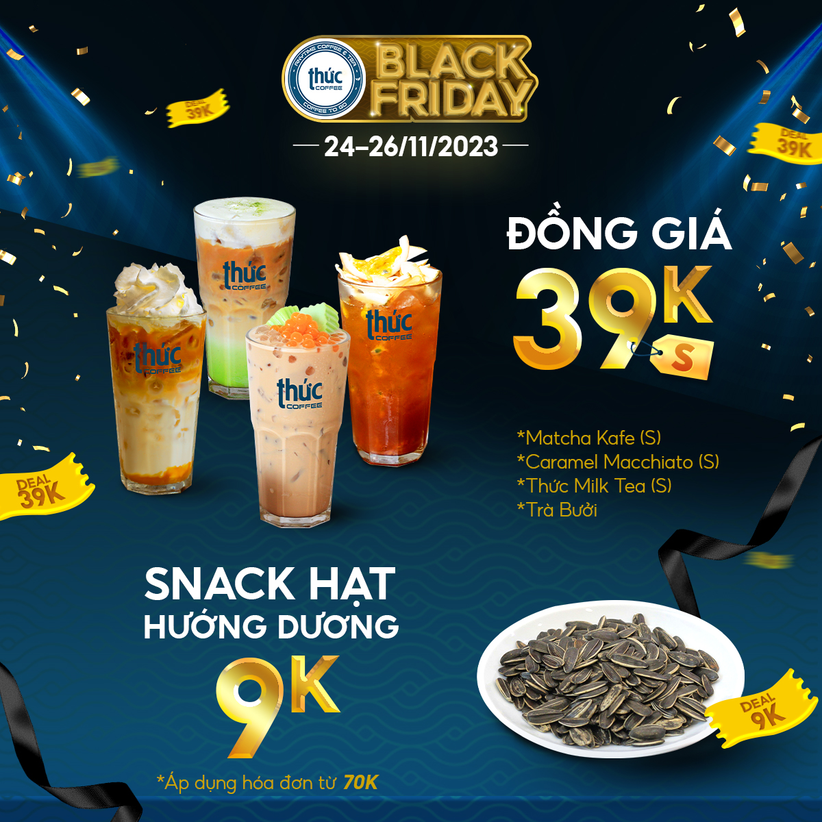 BLACK FRIDAY - THỨC COFFEE TIẾP SỨC SĂN SALE MÙA CUỐI NĂM