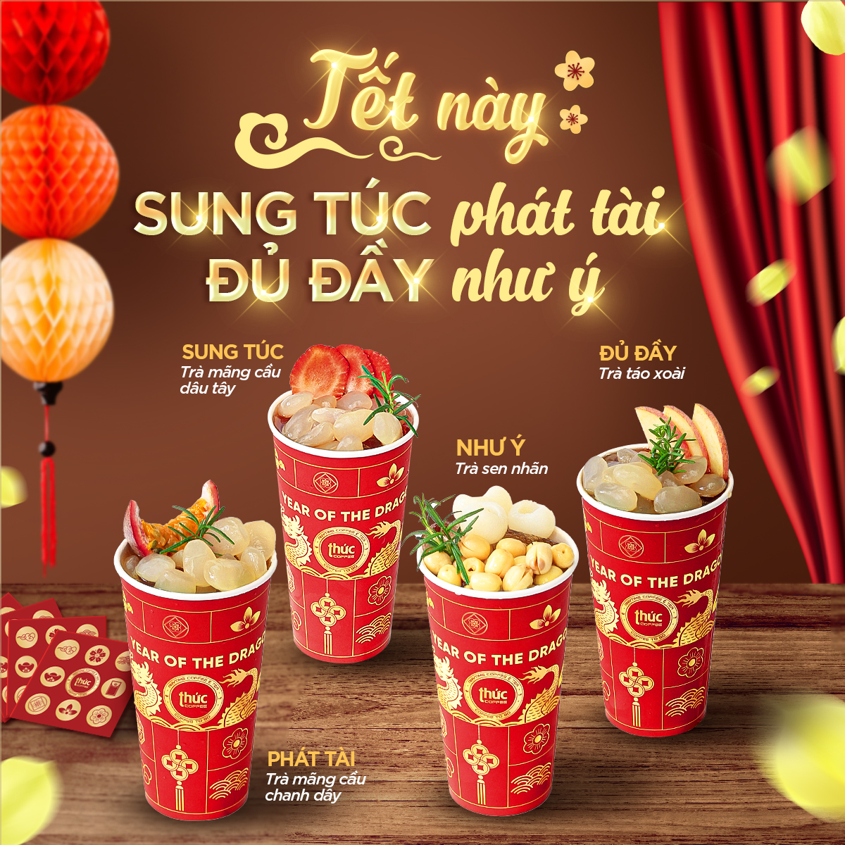 Tết này, SUNG TÚC - PHÁT TÀI - ĐỦ ĐẦY - NHƯ Ý