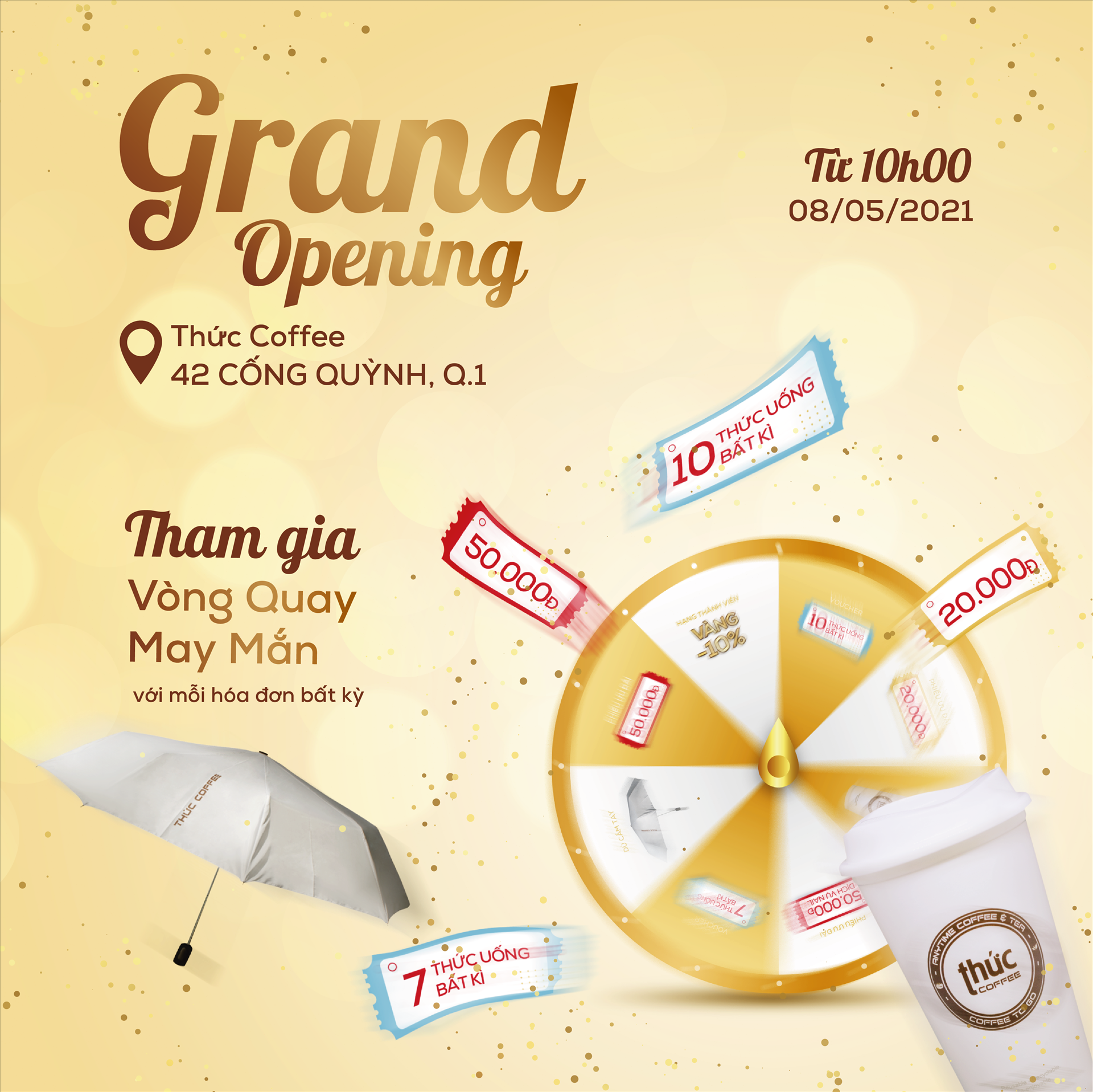 [NEW STORE] 🎉🎉 THỨC COFFEE - 42 CỐNG QUỲNH, Q.1 - OPEN 24/7 🎉🎉