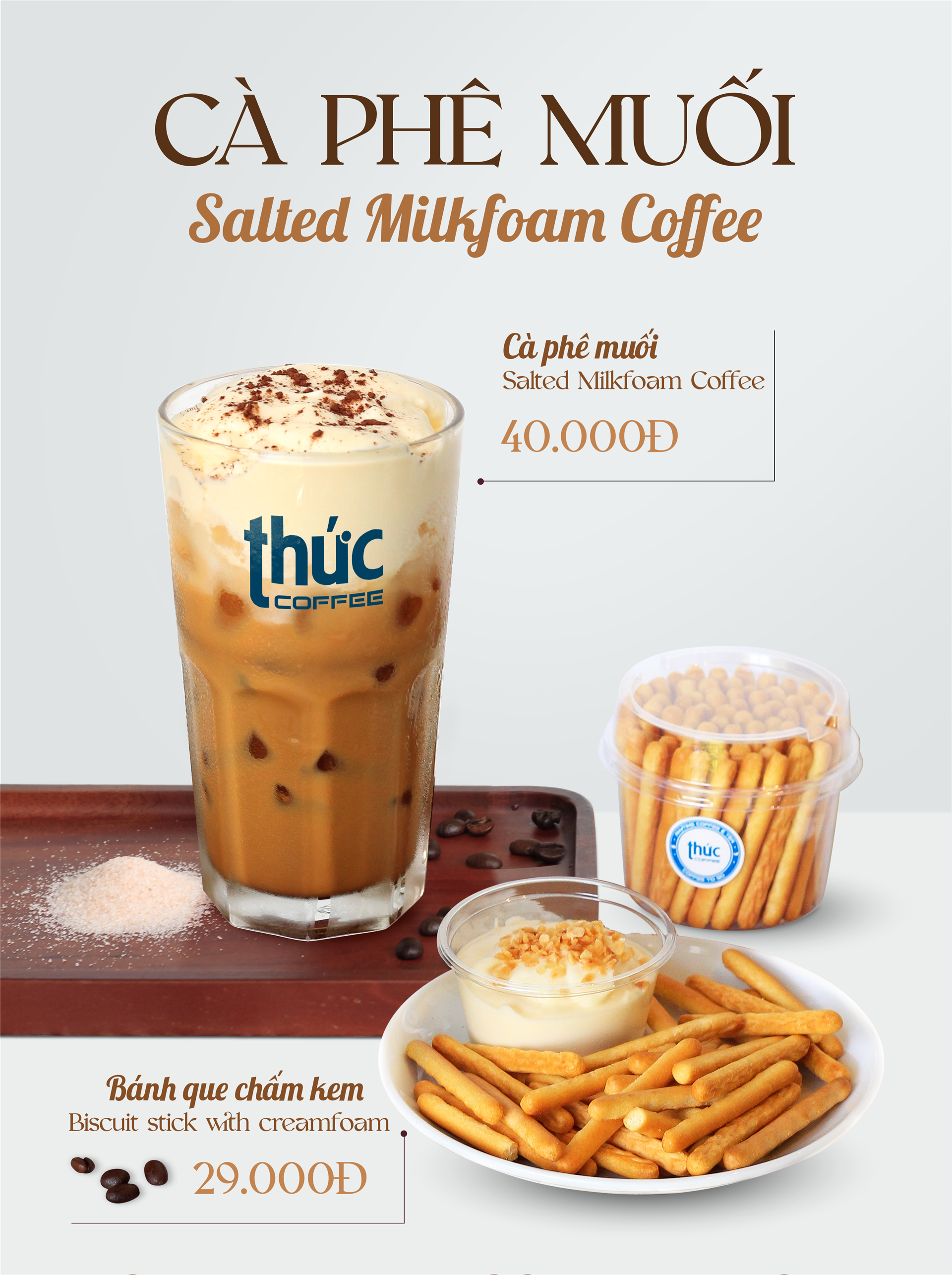SALTED MILKFOAM COFFEE & BISCUIT STICKS WITH CREAMFOAM